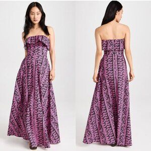 Kahindo Kenya Anthropologie Tanzania Strapless Maxi Dress